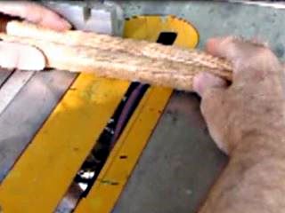 Cutting kerfs with table saw