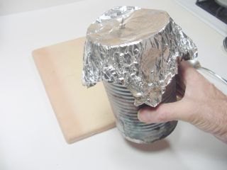 Can with Foil Cover