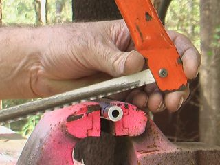 Getting ready to cut tube at 1/2 inch mark