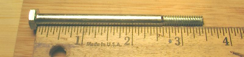 1/4th inch screw, 3-1/2 inches long